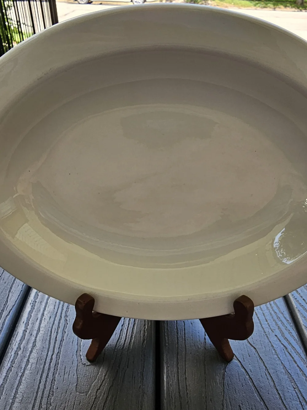 Vintage 1943 McNicol China White Oval Vegetable Serving Bowl WWII Restaurant War